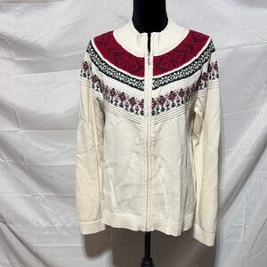 Christopher & Banks Nordic Style Zip-Front Cardigan Sweater